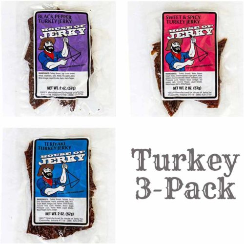 black pepper, sweet & spicy and Teriyaki Turkey 2 oz, 3 pack