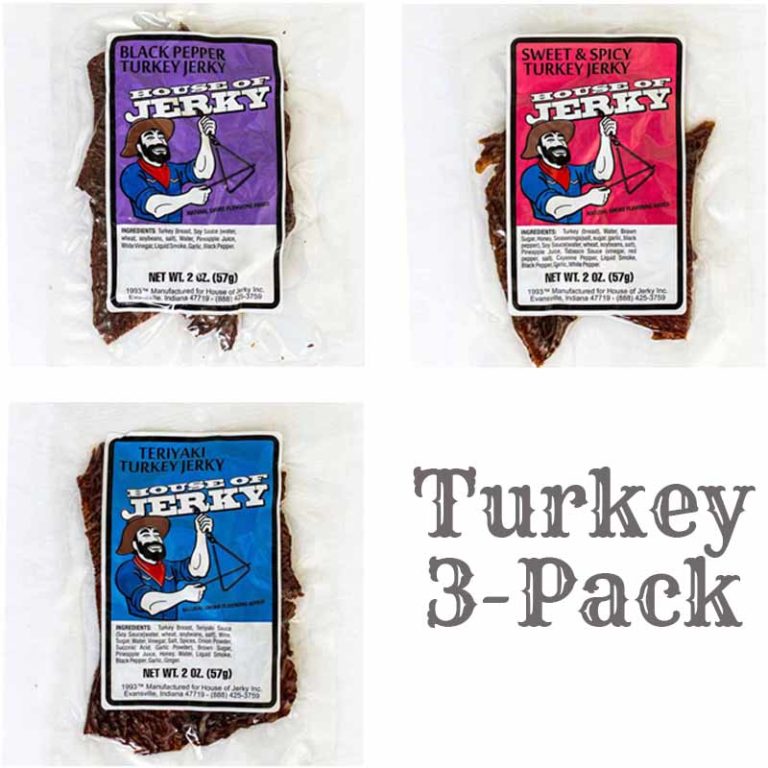 3 Flavors Turkey Jerky House of Jerky