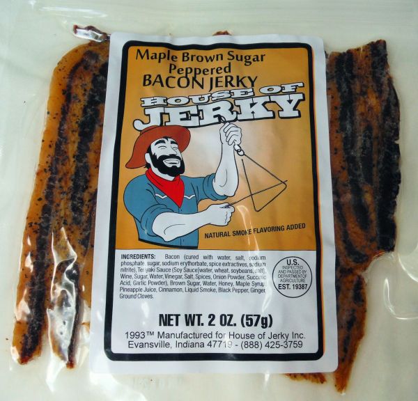 maple brown sugar peppered bacon jerky