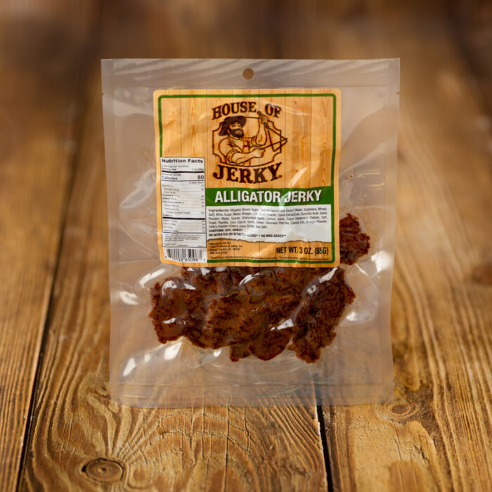 3 oz bag of cajun alligator jerky