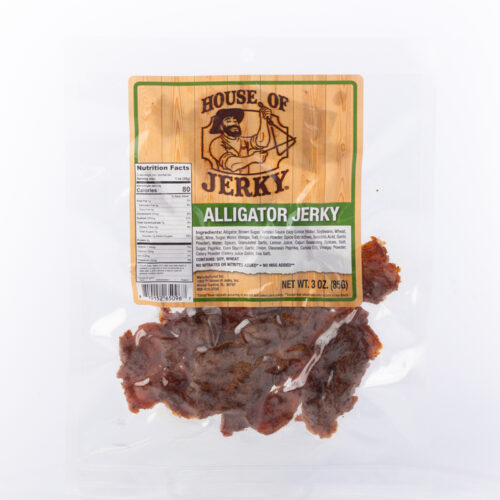 3 oz bag of cajun alligator jerky