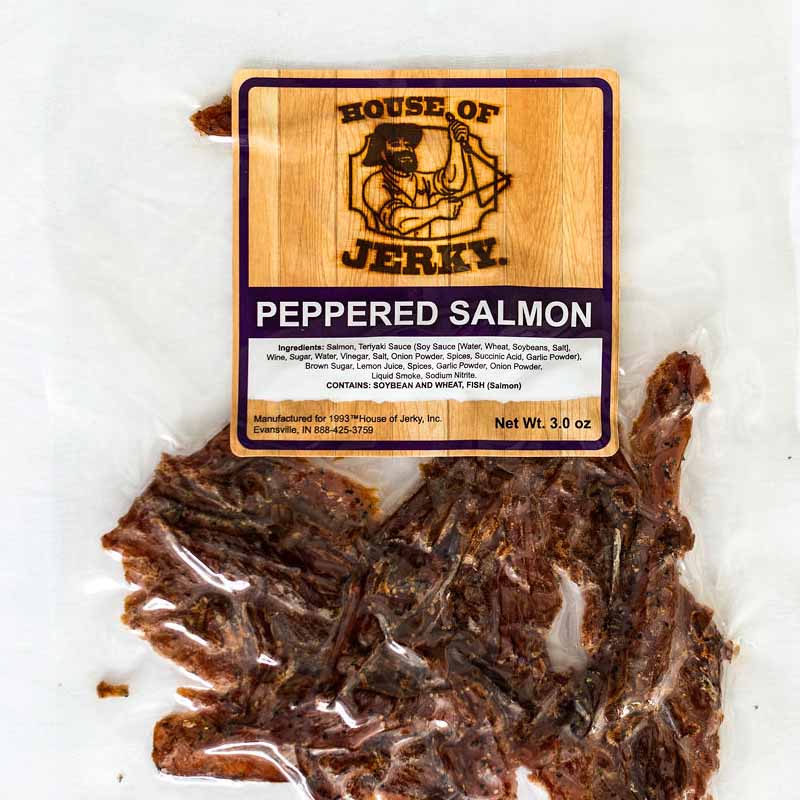 peppered salmon jerky