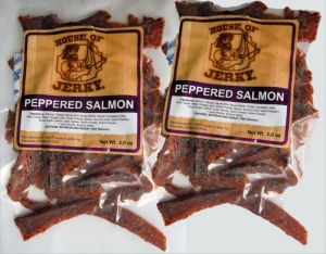 Peppered Salmon Jerky