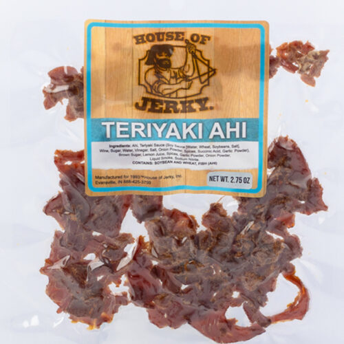 a bag of teriyaki ahi tuna jerky