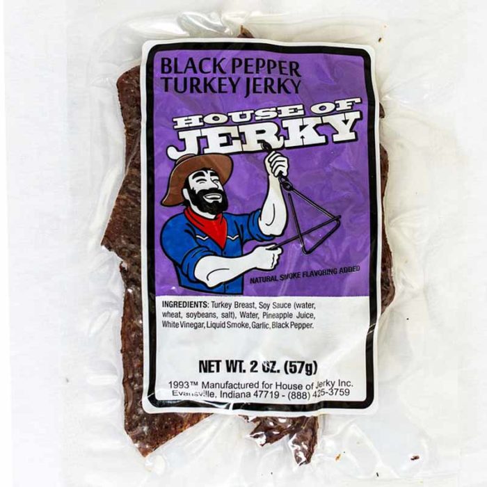 bag of black pepper turkey jerky