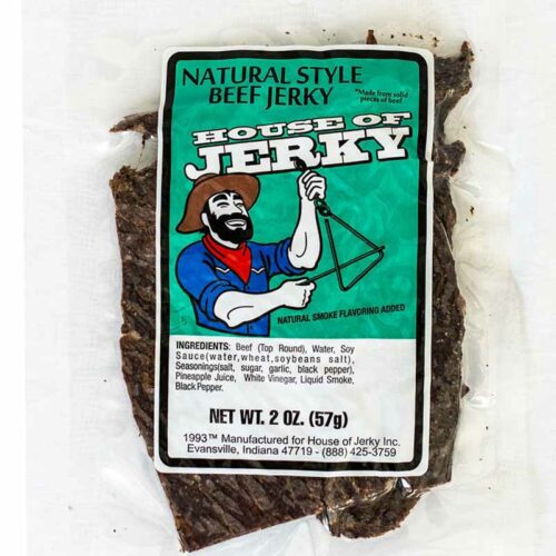 bag of natural style beef jerky