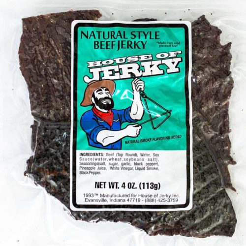 bag of natural style beef jerky