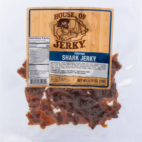 bag of teriyaki shark jerky