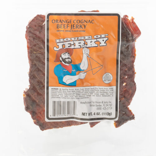 4oz bag of orange cognac beef jerky