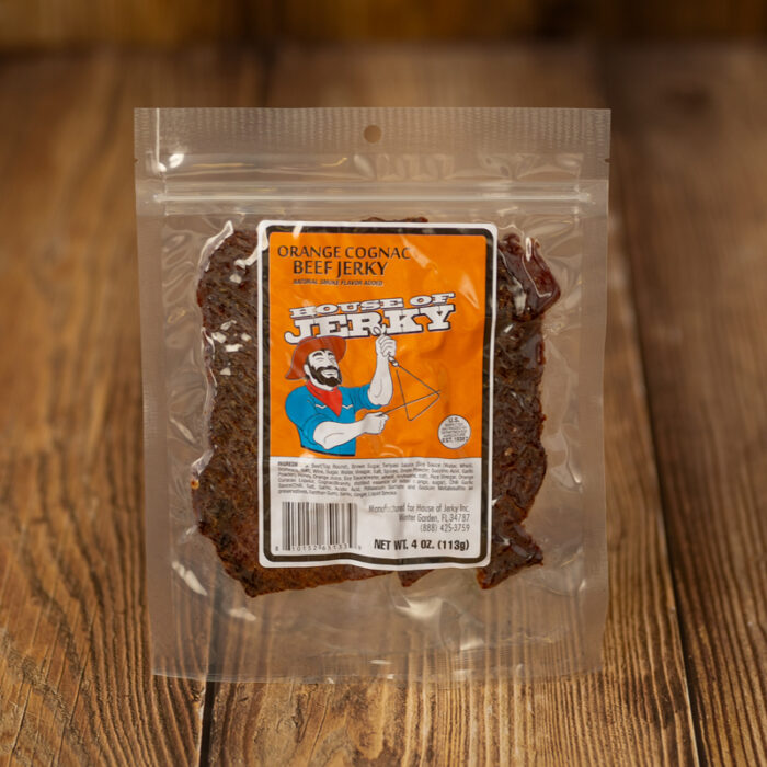 4oz bag of orange cognac beef jerky