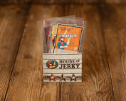 assorted jerky in a six pack holder
