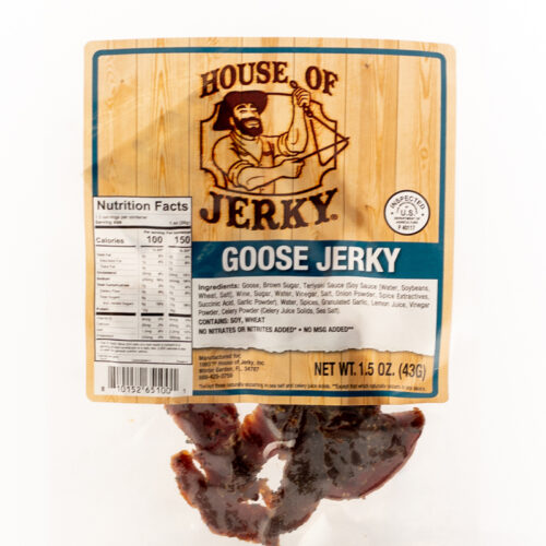 a bag of goose jerky